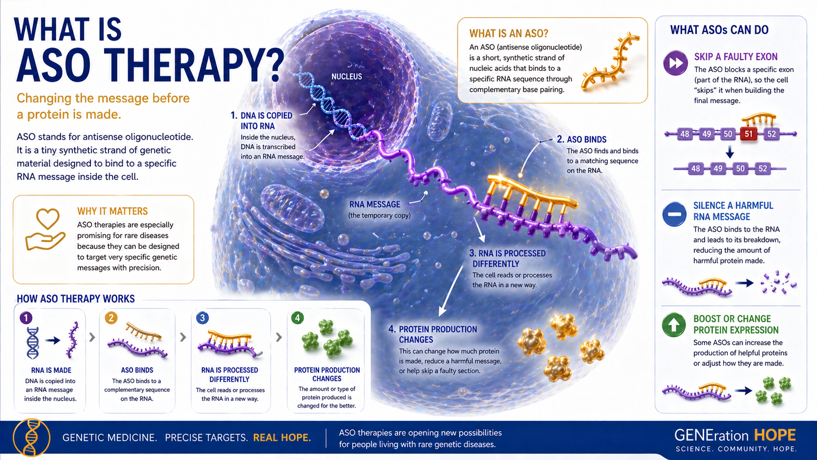 What Is ASO Therapy? explainer visual